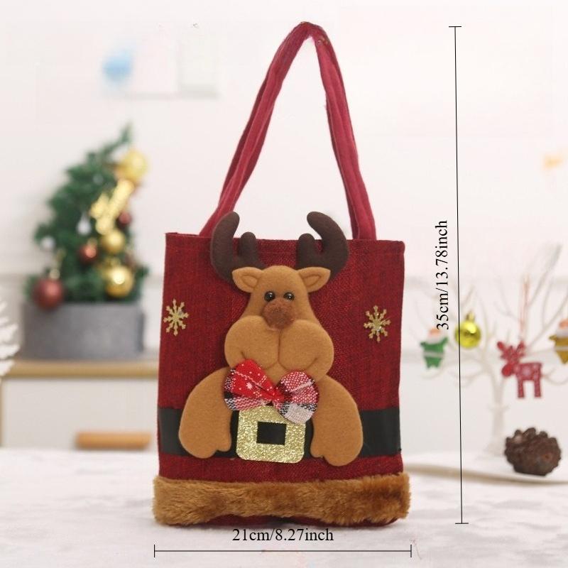 Christmas Handbag Christmas Decorations Santa Claus Candy Bag Snowman Deer Gift Bag Children's Gift Bag