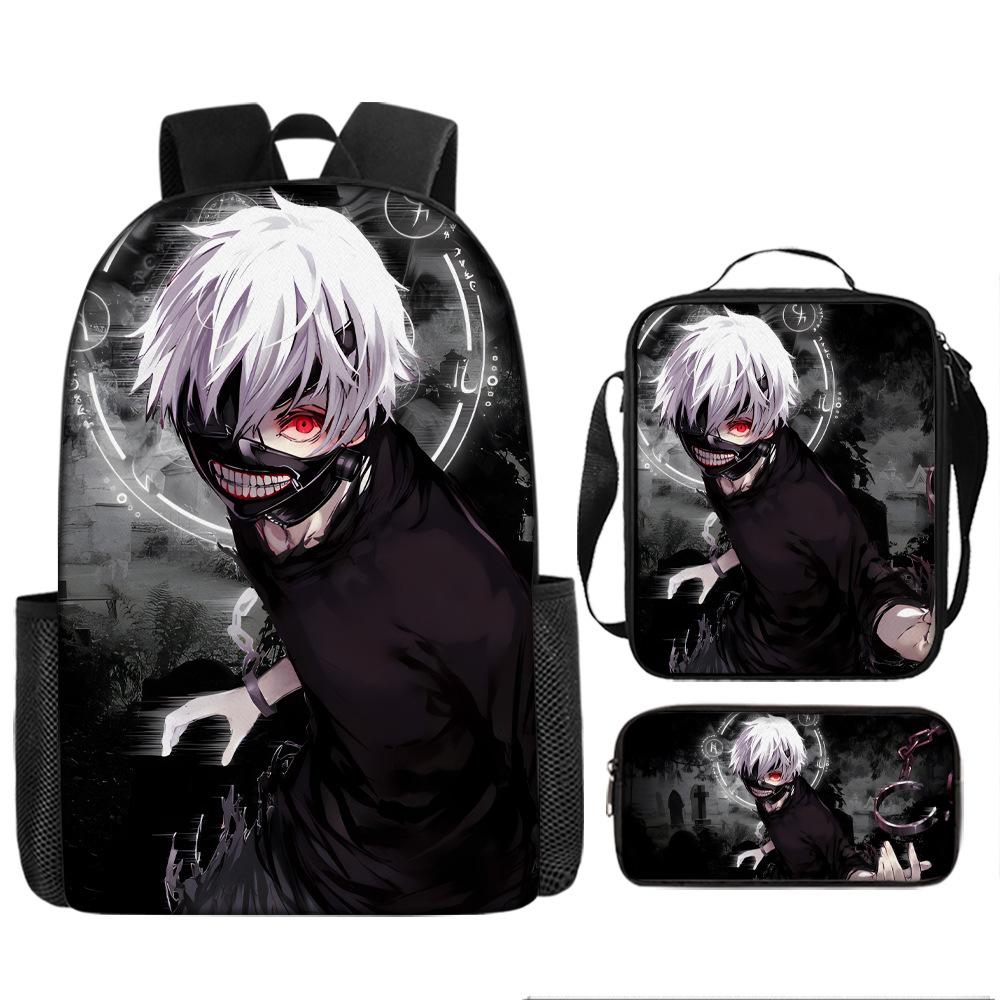 Anime Peripheral Backpack Tokyo Ghoul Food Backpack Kimuken School Bag Computer Bag Tokyo Ghoul Backpack