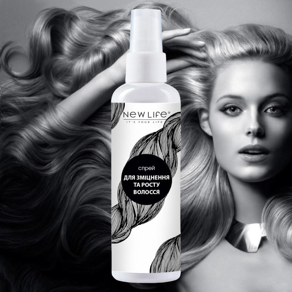 Spray For Hair Strengthening and Growth Natural Cosmetics New Life