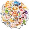 30PCS Cartoon Dessert Shop Sticker Cake Shop Nostalgia Laptop Decorative Luggage Pages Skateboard  Graffiti Waterproof Stickers