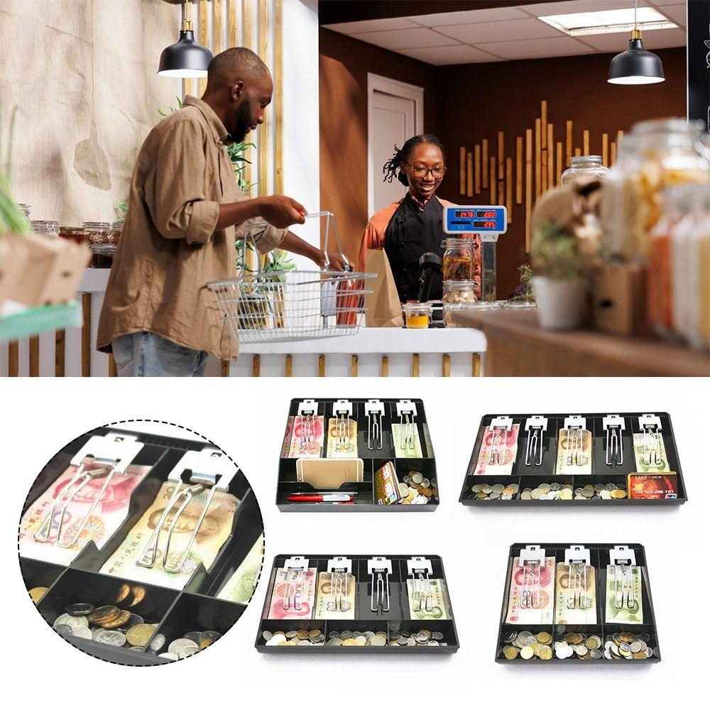 Multifunksjonell Skuff Kontantbrett Metallklemme Skuffinnsatsbrett Skuff Kasseapparat For Butikk