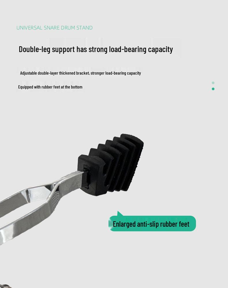 22-Tube Height-Adjustable Snare Drum Stand with Silent Drum Accessories