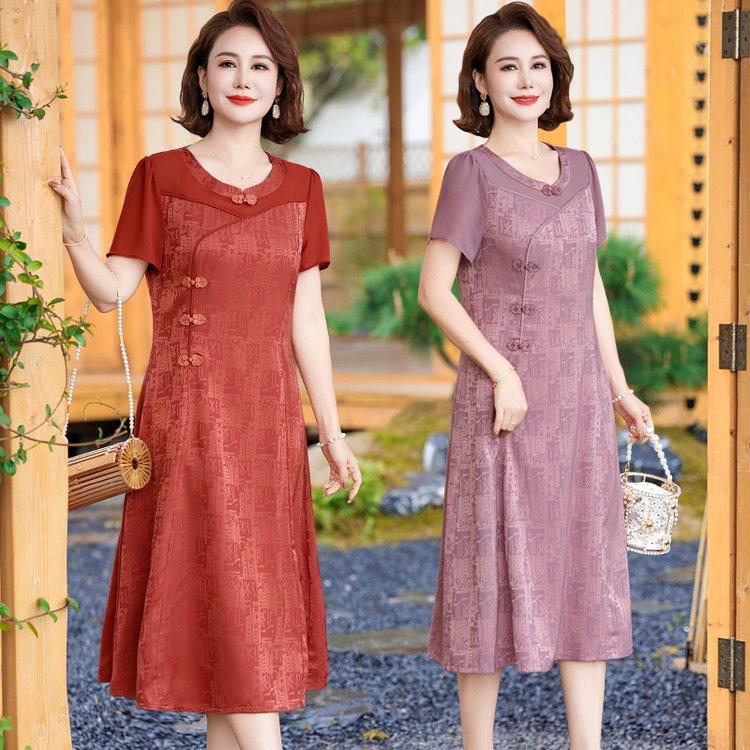 Elegant 2026 Summer Slim-Fit Mid-Length Lace-Up Dress