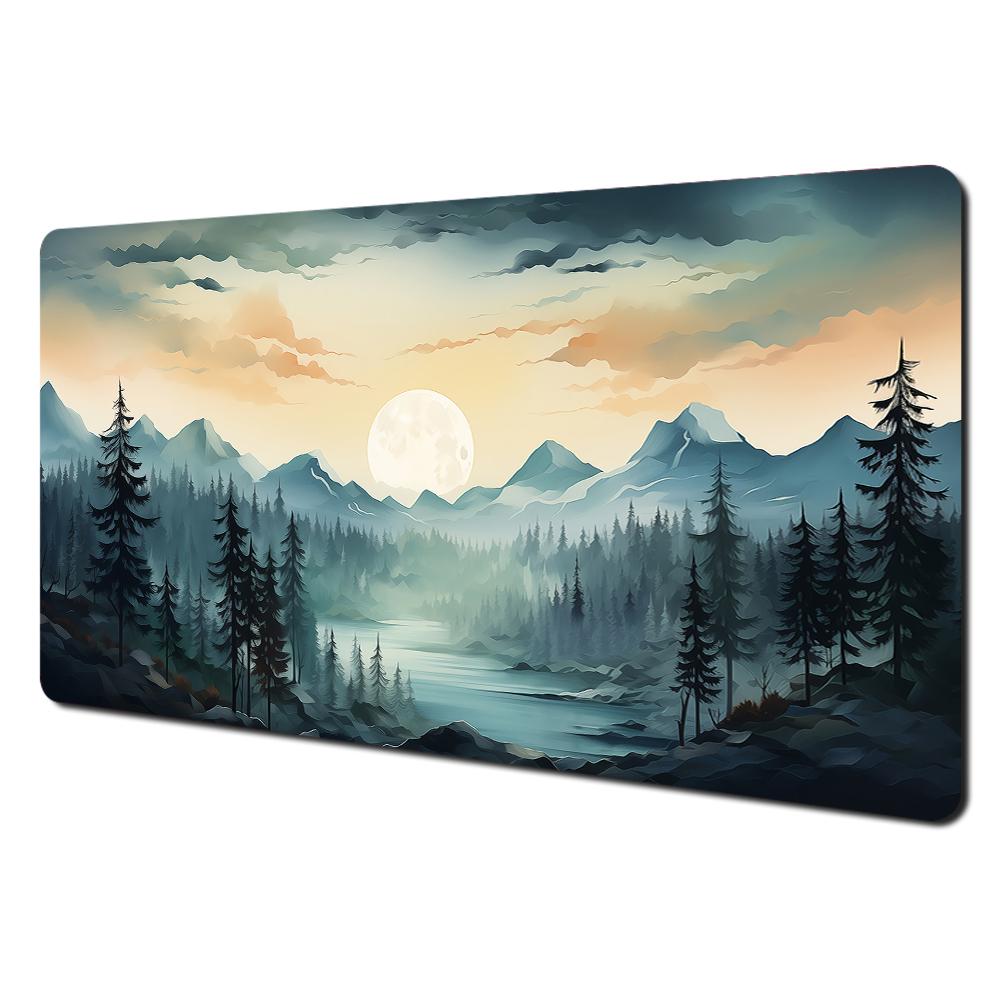 Full moon and night view theme Mouse Pad Desk Mat Stitched Edge NonSlip Durable pad for computer mouse Gaming pads tapis souris