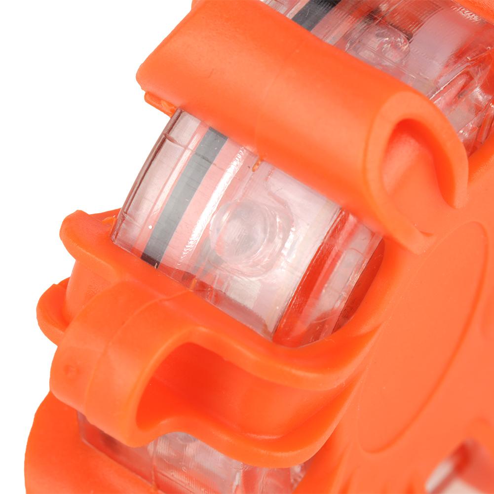 Multi Function 8LED Roadside Warning Flashing Safety Emergency Light for Car  Boat(Orange)