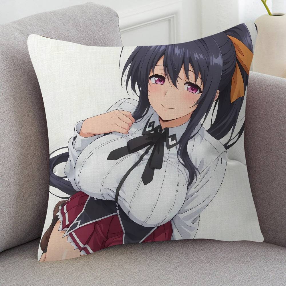 Anime High School D D Cartoon Series Square Pillowcase Soft Waist Sofa Cushion Cover Bedroom Room Pillowcase