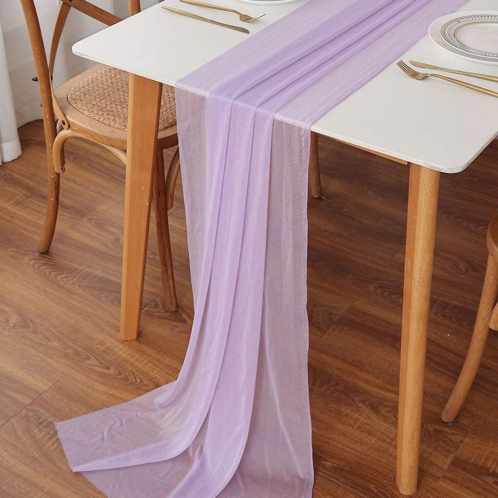 Polyester Party Bridal Tablecloth 30x300cm Wedding Table Cloth Wedding Birthday Party