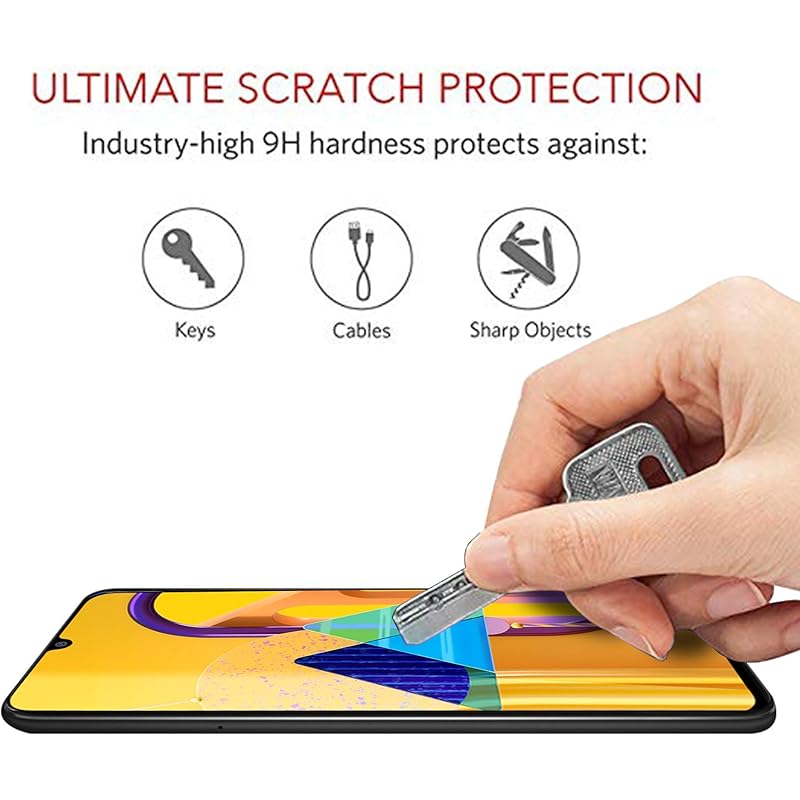 

Careflection 2.5D Edge To Edge Full Screen Coverage Tempered Glass Screen Protector Guard For Samsung Galaxy M30S 0 білий