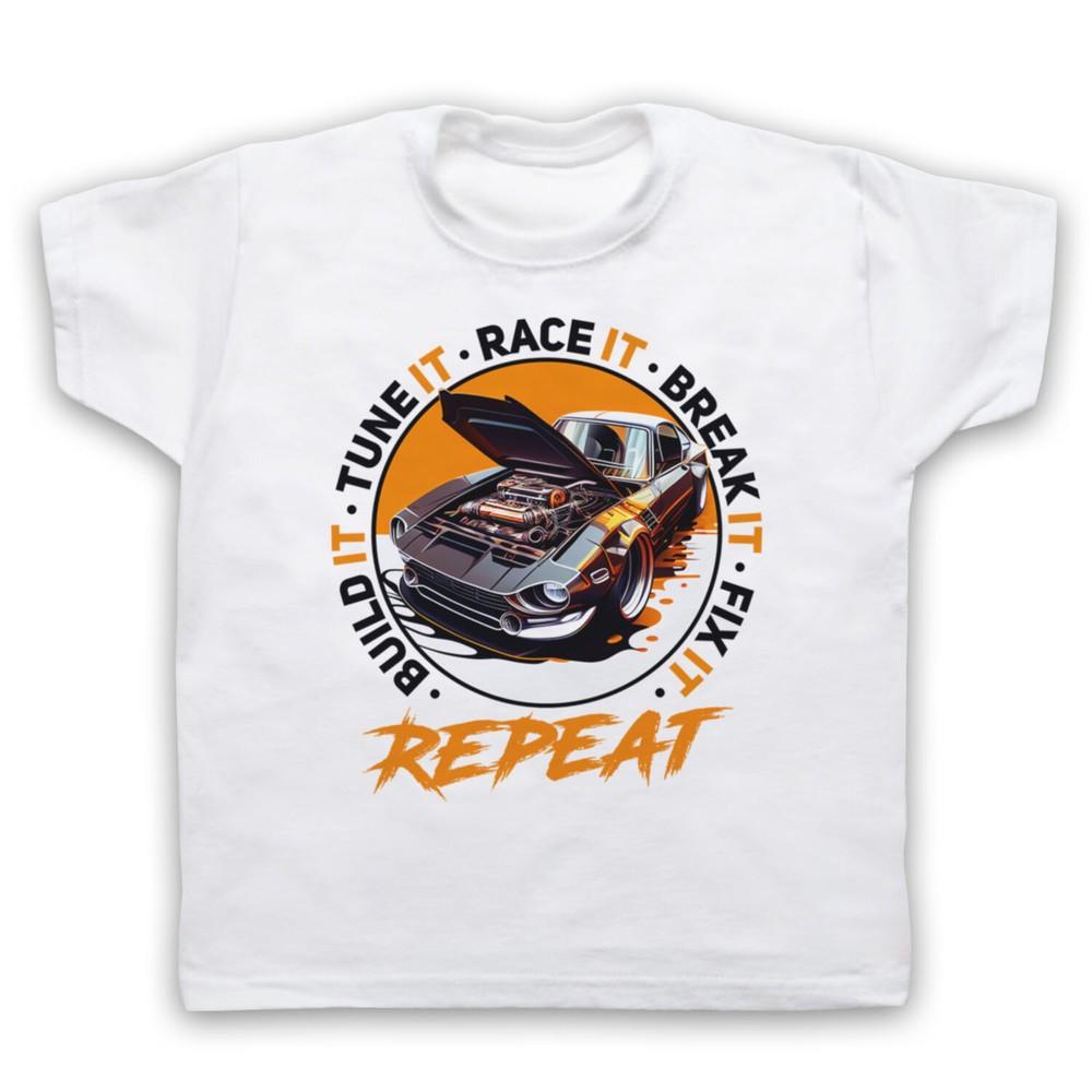 

Car Motorsports Racing Build It Tune It Race It Repeat Kids Childs T-Shirt 3XL