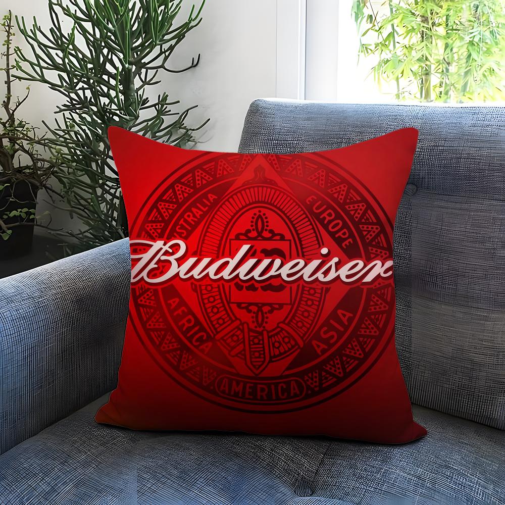 Trendy BBudweisered Cushion Cover Comfortable Reversible Pillow Cover Ideal for Car Sofa Bedroom  Beyond