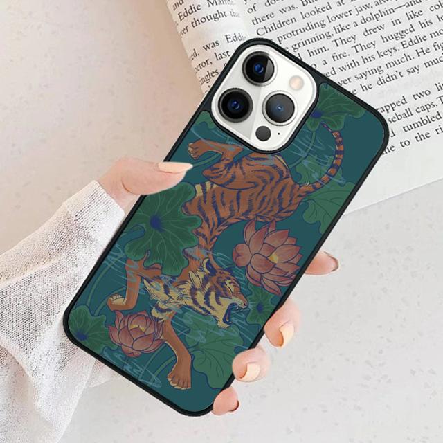 Japanese Tiger Phone Case Cover For iPhone 17 Air 15 16 11 13 14 Pro Max 12 Plus Max Fundas