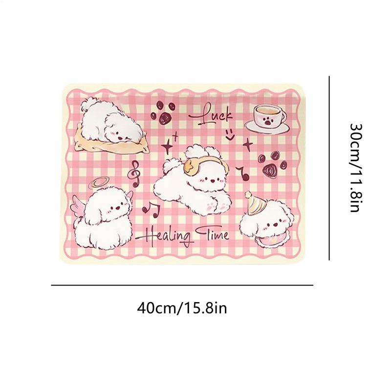 Pet Food Mat Dog Cat Water Bowl Mats 11.8x15.8 Inch Absorbent Quick Drying Non-slip Placemat Pad For Indoor Floors Room