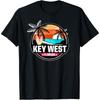 Key West Florida Beach Palm Trees Summer Vacation Surfing Cotton Men T Shirt S
