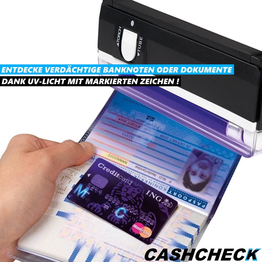 CASHCHECK Geldscheinprüfgerät Geldscheintester Geldprüflampe Geldtester