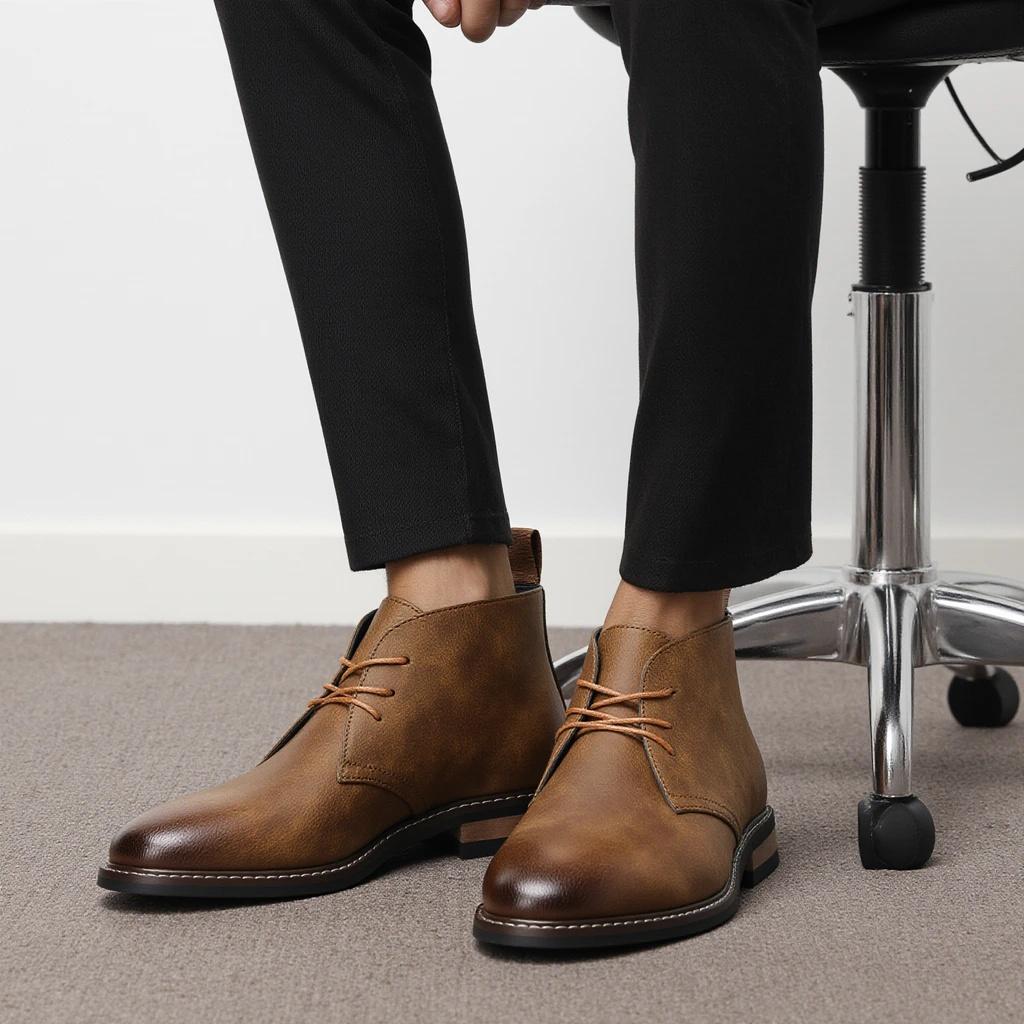 Boots Leather Retro Brand 2026 Casual Comfortable Fashion Outdoor Walking Shoe