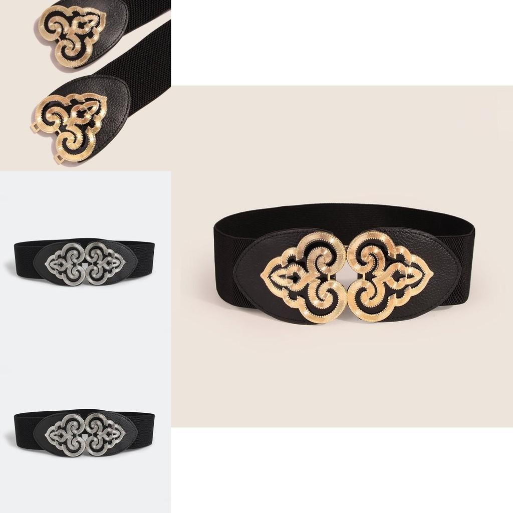 Fashion Waist Belt For Women With Embossed Totem And Adjustable Tapes For Summer Casuals