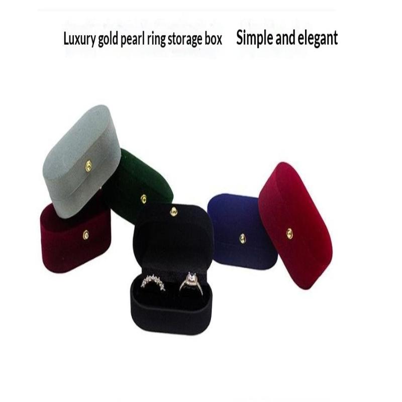 1 Pcs Felt Ring Box Mini Portable Ear Stud Jewelry Box Wedding Ring Pair Box Jewelry Storage Box