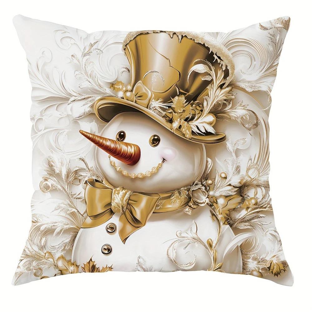 Christmas decoration pillowcase New Year gift Santa Claus garland Snowman pattern home room decoration sofa cushion cover