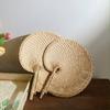 Lightweight Handmade Woven Straw Fans Portable Summer Cooling Fan Decorative Handheld Fans  Beach