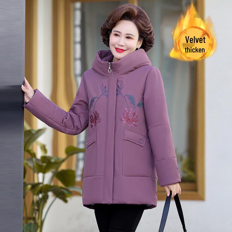 

Stylish Winter Coat for Women, Ages 40-60 - Printed Cotton Padded Jacket 4XL (130-145 kg)