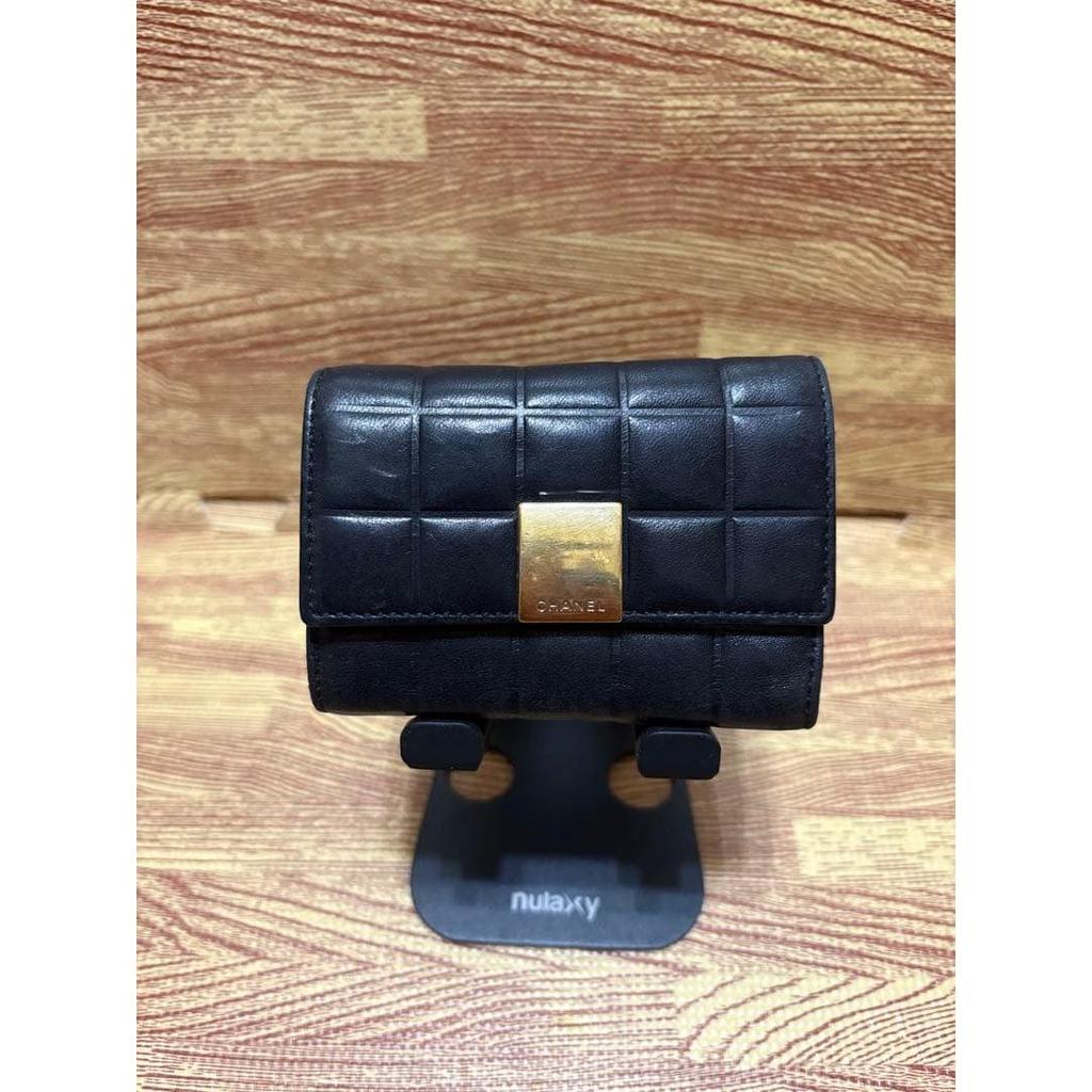 Used CHANEL Chocolate Bar 6-Key Case Black