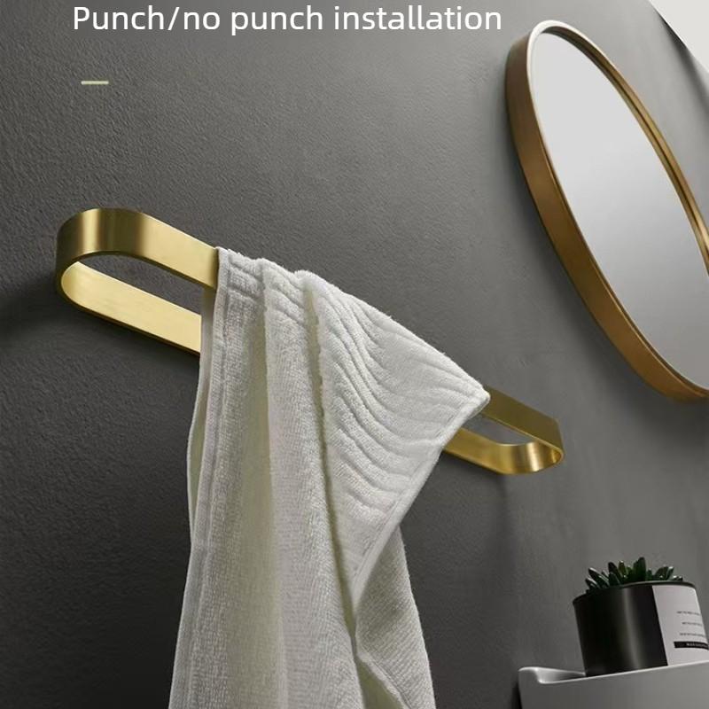 Badezimmer Handtuchhalter Wandmontage Handtuchhaken Gebürstetes Gold Handtuchständer Ablagegestell Regal 30cm/40cm/50cm Badezimmer Zubehör
