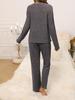 European & American Women's Thick Warm Long Sleeve Pajama Set – Wearable Outdoors, Includes Autumn Top & Pants Two-Piece