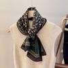 Temperament Floral Double Crepe Silk! Mulberry Silk Silk Scarf Women'S Spring Summer Korean Version Versatile Long Scarf Decorative Scarf