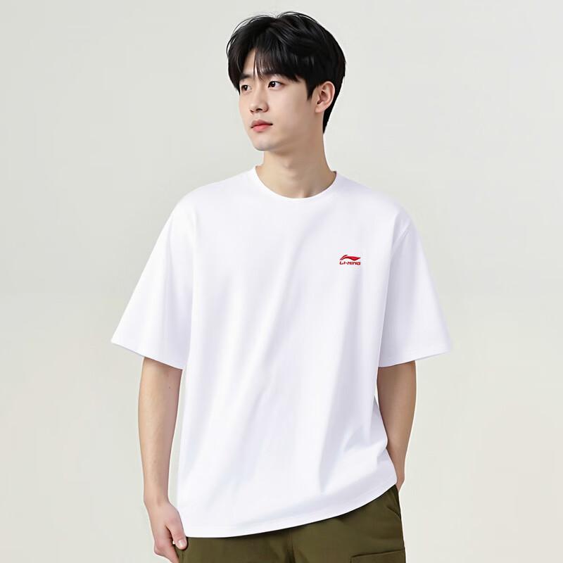 Li-Ning Men's Lightweight Breathable Summer Short Sleeve Sports T-Shirt Fashion Loose Casual Tee Athletic Top