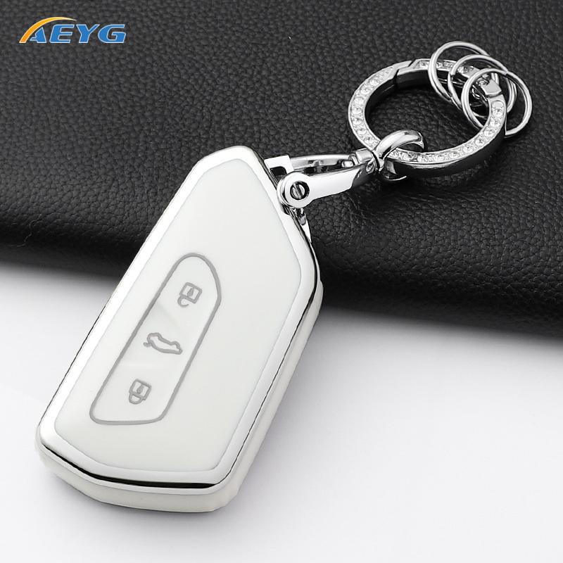 Car Key Case Cover Shell Fob For Vw Volkswagen Golf 8 Mk8 Cupra Skoda Octavia A8 Seat Leon Mk4   Accessories