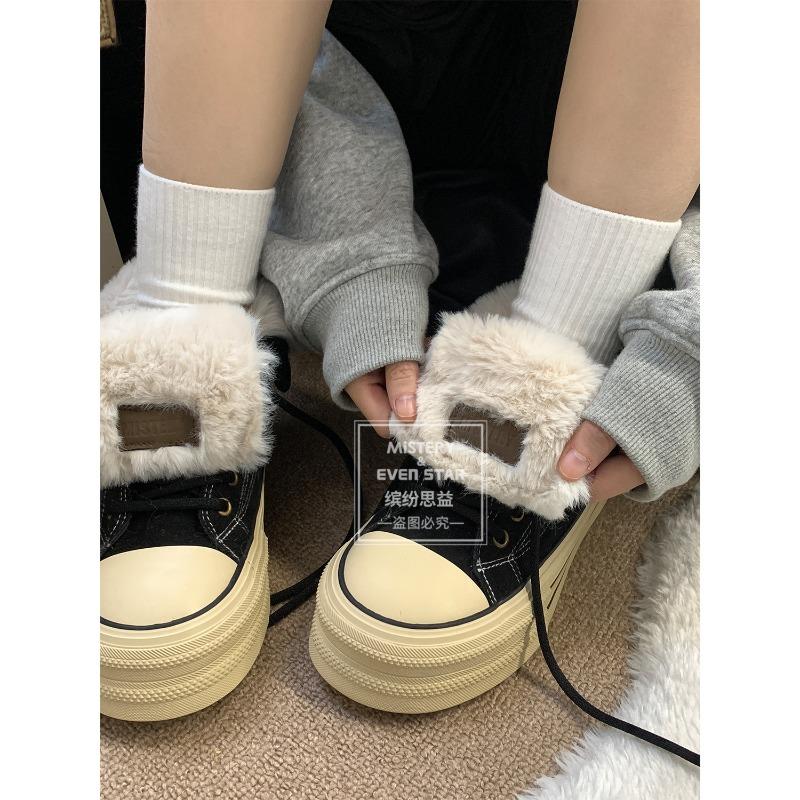 New products are on sale in winter, new niche thick-soled velvet high-top board shoes, warm cotton shoes 1713.