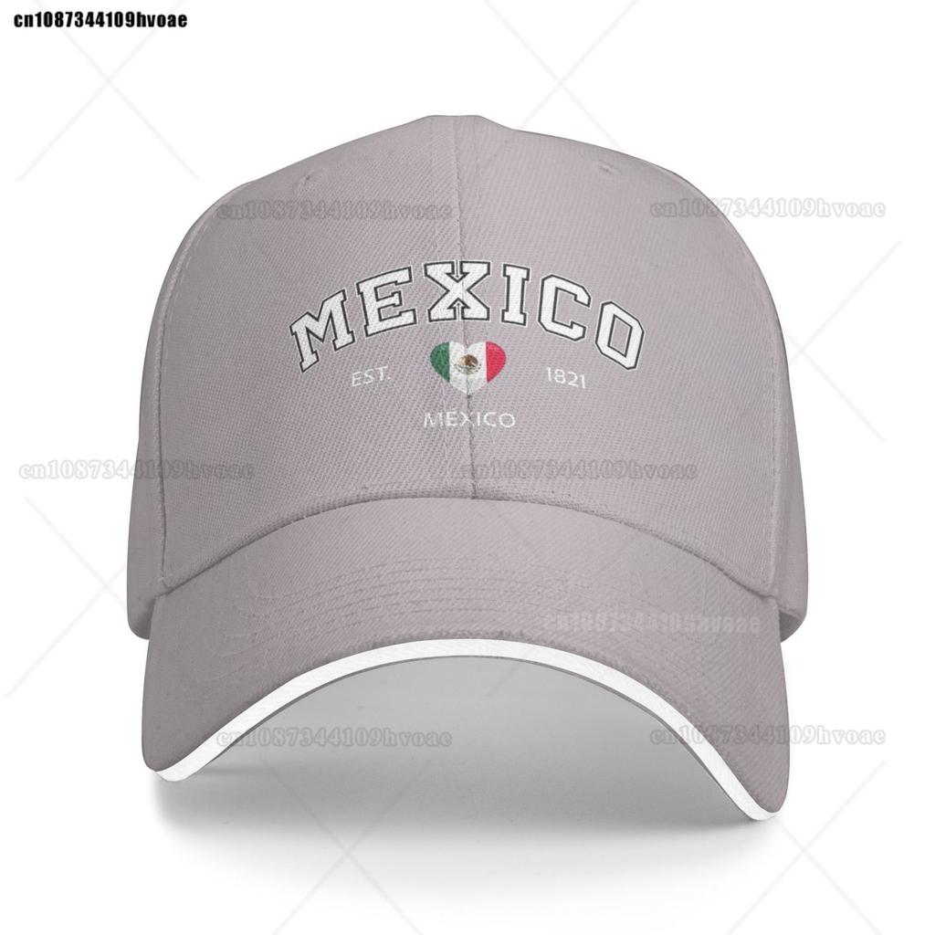 Mexico Flag Caps EST Retro Cowboy Washed Baseball Caps FeUnisex Sport Denim Sunscreen Hats Spring Summer Cap Unisex Trucker Cap