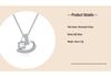 925 Sterling Silver Moissanite Heart Pendant Necklace for Women
