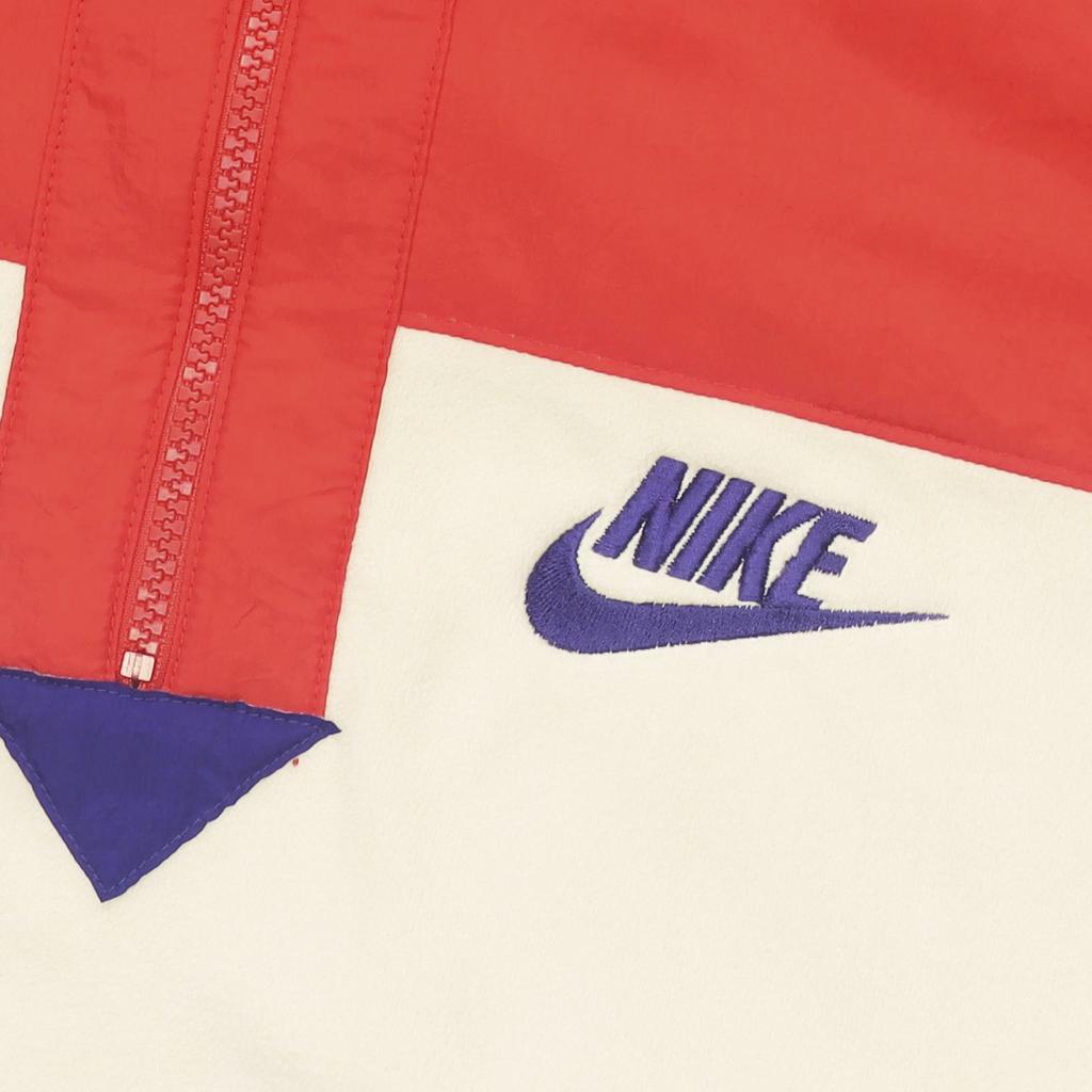 Nike American Retro Color Block Logo Zip Long Sleeve Sports Hoodie Women hoodies Red Yellow CJ4928-271