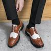 Herren Business Brogues Lederschuhe Britische Schnürschuhe Business Büro Marke Lederschuhe Amerikanische Gesellschaftsschuhe Größen 38-46