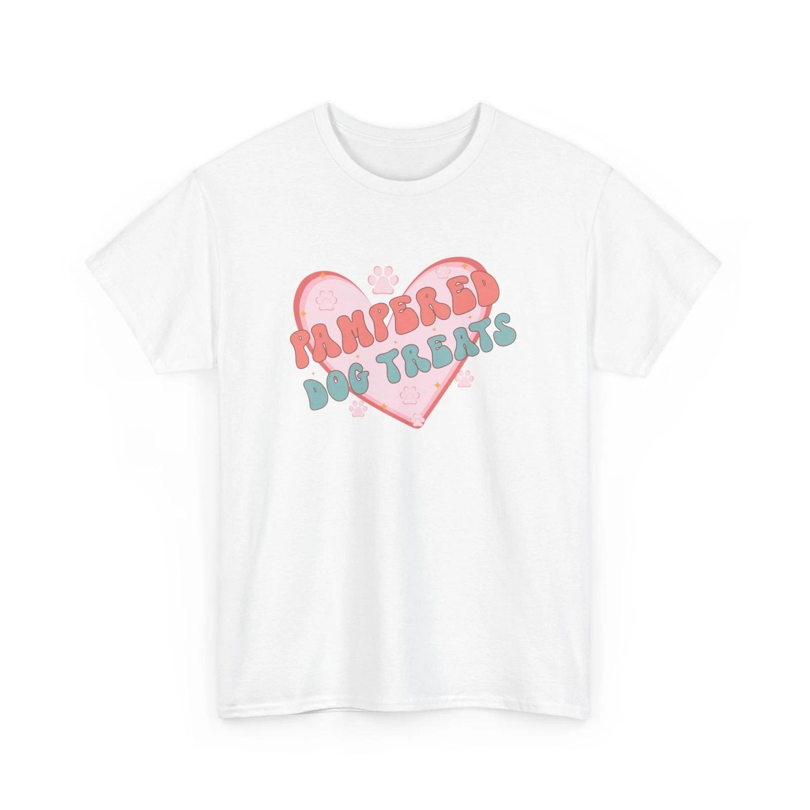 Pampered Dog Treats T-Shirt – Cute Puppy Paw Print Tee for Dog Lovers & Owners 4XL