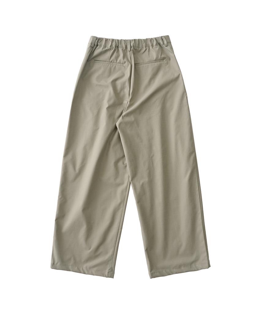 ANALOG MOOD Cotton Pintuck Banding Slacks (Khaki)