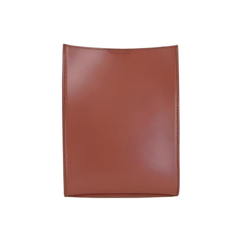 Jil Sander Tangle Classic Woven Hand-Knotted Shoulder Strap Small Calfskin Crossbody Bag Women bags Red-Brown J07WG0001P4841219