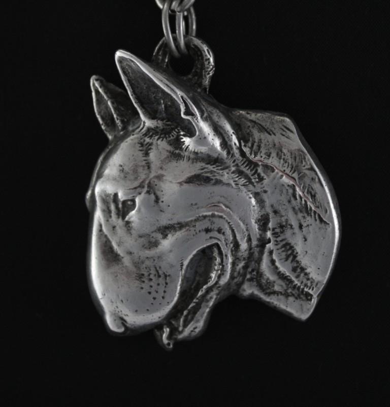 Bull Terrier, Bully II - Necklace with dog, silver-plated pendant for dog fan, unique jewelry by Art-Dog brand