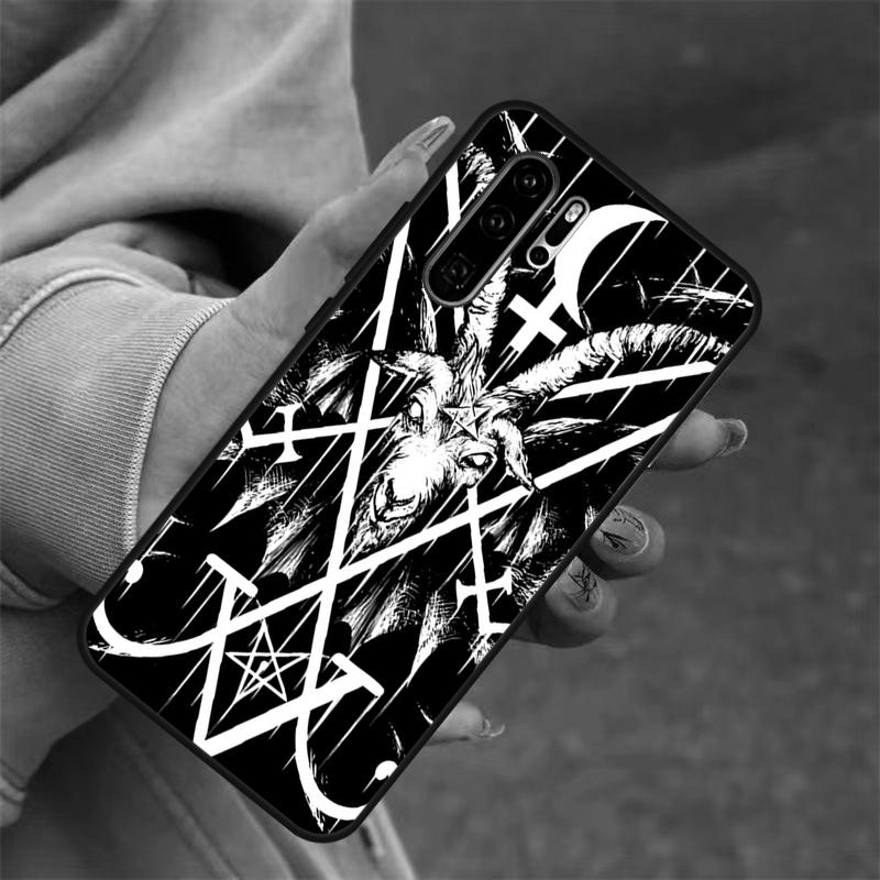 Étui Pentagramme Baphomet Satan Pour Huawei Nova 3i 7i 8i 11i Y60 Y70 Y90 Y61 Y91 10 9 SE 11 Pro P20 P40 P30 Lite Housse