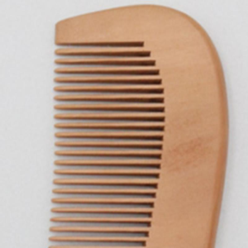 Daiso Peach Wood Handle Comb