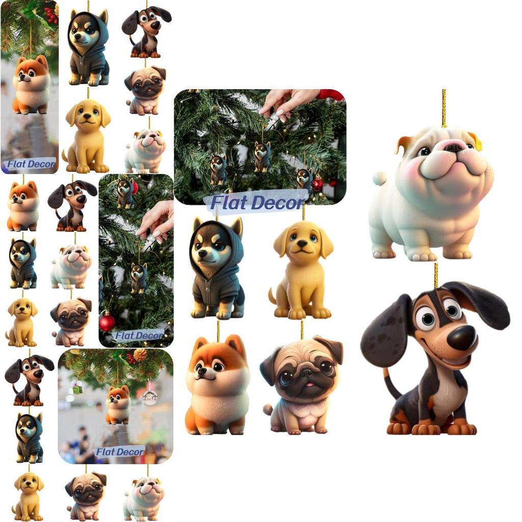 Cute Cartoon Haba Dog Car Hanging Decoration Christmas Tree Ornament Birthday Gift