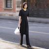 Broadcast Women's A-line Irregular Hem Short-Sleeve Midi Dress