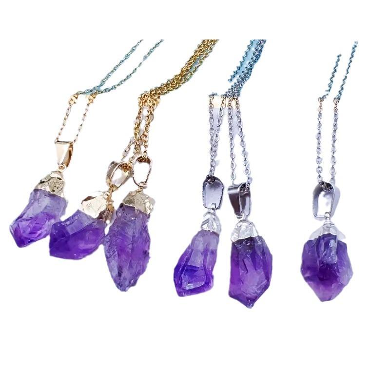 Doğal Brezilya sitrini ham taş kolye ucu, sitrin altın kaplama kolye ucu, kolye ucu, tedarik, kolye süsü.