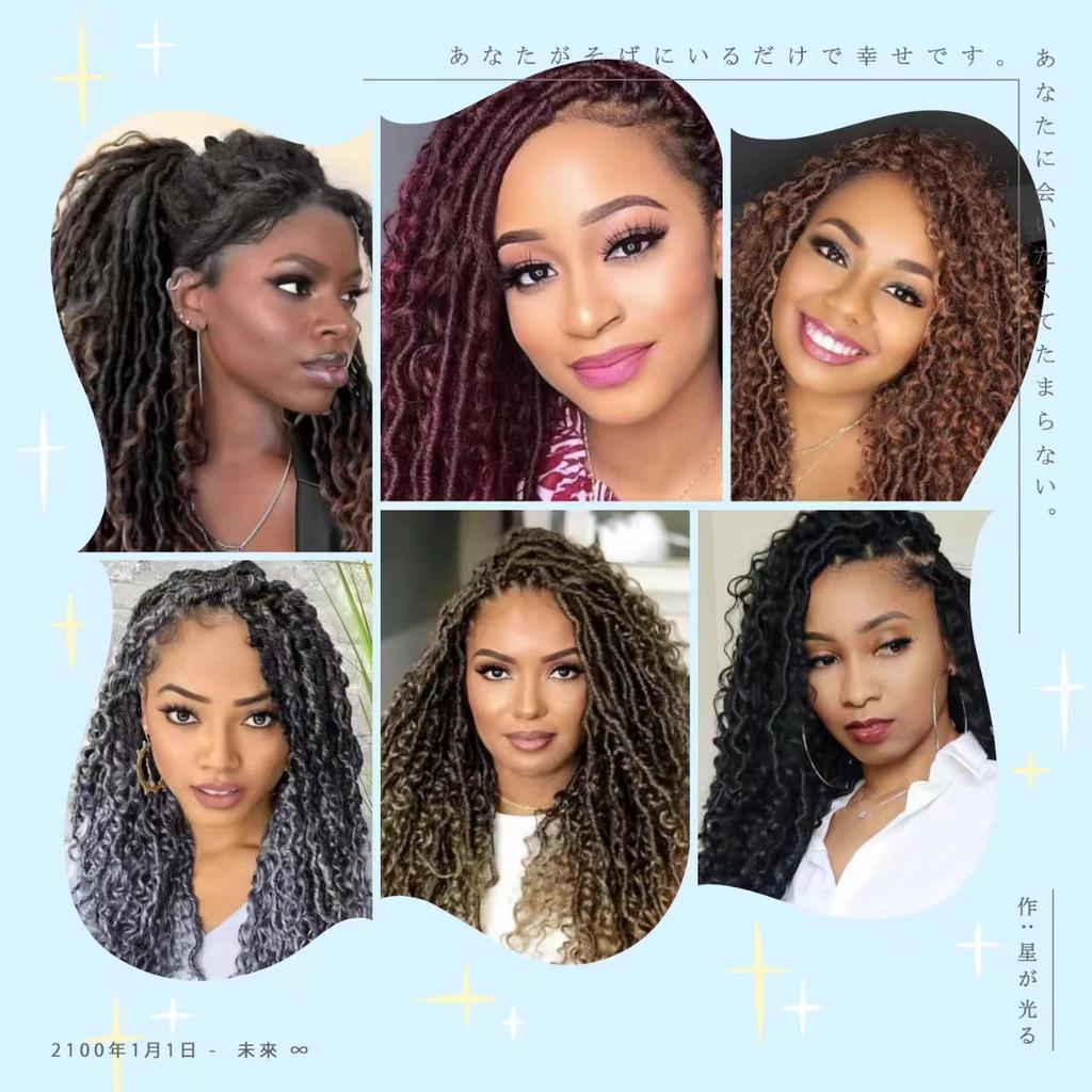 18 Zoll 100g Goddess Locs Häkelhaar Synthetisches Flechthaar Jumbo Braids Häkelzopfhaar Gypsy Locs Extension für Frauen