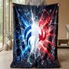 France Football Printed Flannel Blanket Skin Friendly Warm Decorative Throw for Indoor Couch Bed Daily Use