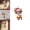 Acrylic Car Decor Hanging With Cute Deer And Christmas Tree Theme For Automobile Interior