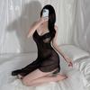 Sexy Suspender Nightgown Sexy Charming Ruffle Bottom Swing Split Sleeping Clothes