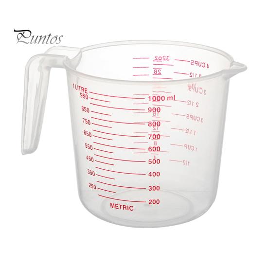 

1000 мл пластиковый мерный стакан с ручкой и носиком, точные весы, без BPA, мерный стакан для выпечки, жидкости, муки, порошка, кухонные гаджеты 1000ML