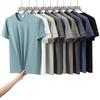 Ice Silk T-shirt Men's Fashion Casual Quick-drying Short Sleeve Men's Cool Breathable Loose Sports Top Men's Slim Breathable Casual Half Sleeve
